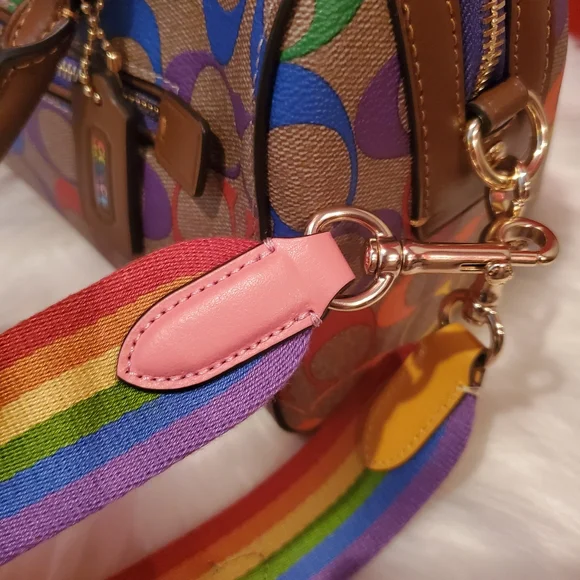 Coach Rainbow Rowan Satchel Convertible in Crossbody Bag
